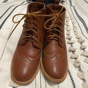 Steve Madden Brown Leather Wingtip Boot